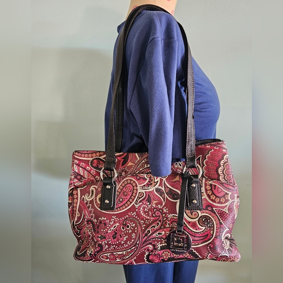 LIZ CLAIBORNE handbag with a paisley pattern. - Picture 1 of 15
